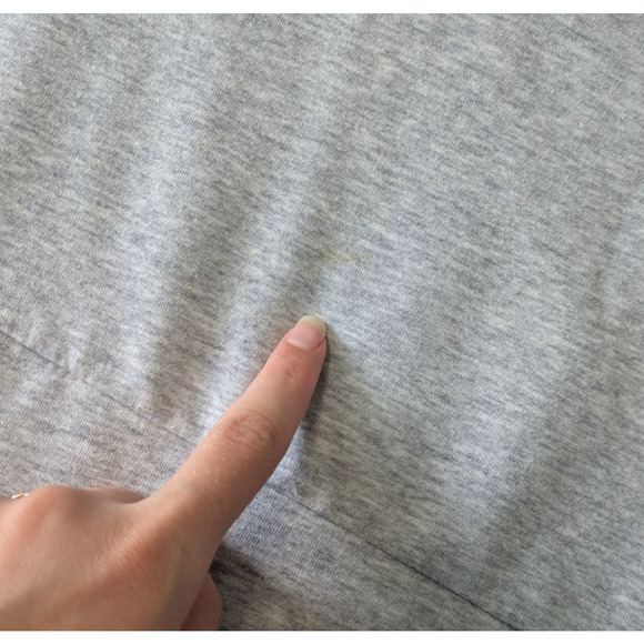 Sundance Catalog Gray Layered Pullover Hoodie Sweatshirt Tunic Size XL Striped - Picture 7 of 9